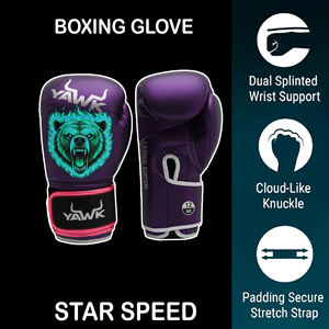 ถุงมือชกมวยหนังแท้คุณภาพสูงสำหรับการฝึกซ้อมและกีฬาฟิตเนส มีหลายสีให้เลือก - Product Image 3