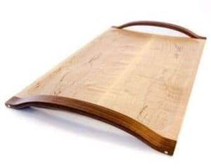 Rassemblements Plateau de service en bois d'acacia rond personnalisable pour la cuisine, la maison ou l'hôtel Vaisselle de style classique pour la fête ou la nourriture - Product Image 6