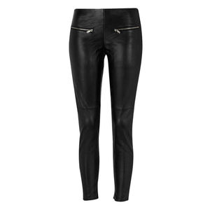 Nueva moda elegante Ecológico Mujeres Pantalones de cuero Precio al por mayor Mujeres PU Pantalones de cuero para el invierno - Product Image 1