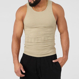 Débardeurs de gym en coton pour hommes, vêtements de sport respirants à séchage rapide, entraînement, vente en gros en vrac, conception de logo personnalisée - Product Image 3
