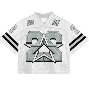 Maillot de football américain court imprimé par sublimation de haute qualité, logo d'équipe personnalisé, service OEM, dernier design 2025, grandes tailles - Product Image 4