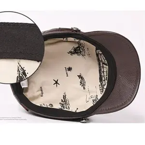 Gorra de Visera Estructurada Personalizada, Material de Lana, Ajuste Ajustable, Estilo Clásico con Visera para Uniforme Masculino o Atuendo Formal - Product Image 4