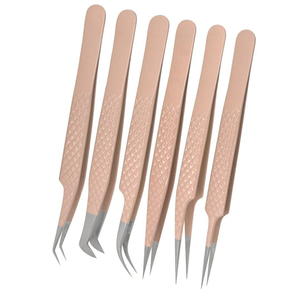 Pinzas para Extensión de Pestañas de Acero Inoxidable Antiestáticas y Duraderas, Puntas Lisas/Serradas/Dentadas, Logotipo Personalizado, Colores en 2 Tonos, Todos los Colores - Product Image 2