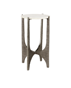 Table d'appoint en aluminium antique durable de fabrication OEM avec finition brillante adaptée aux espaces modernes et contemporains - Product Image 6
