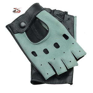 Guantes de cuero de medio dedo personalizados Equipo de verano transpirable para exteriores para uso diario Hecho en Pakistán - Product Image 4