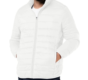 Blousons matelassés pour hommes avec logo personnalisé, mode hiver, design personnalisé, col en fourrure, vêtements d'extérieur streetwear, vente en gros - Product Image 2