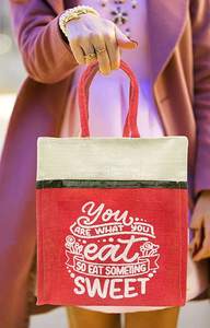 Natural <b>Jute</b> Carry Tote with Custom Logo Print and Contrast Panel Reusable Handheld <b>Bag</b> for Brand Promotions and <b>Gift</b> <b>Bag</b> - Product Image 3
