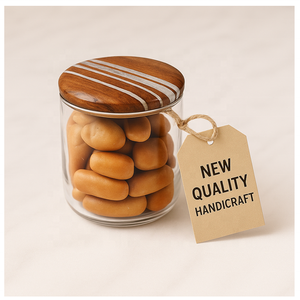 Ramadan 2026 Round Acrylic Storage Jars 3-Piece Set Wooden Lids Mother-of-Pearl Inlay Engraved Handmade Airtight Decorations Dry - Product Image 6