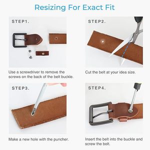 Cinturones de Cuero Vacuno Genuino para Hombre, Elegantes y Personalizados al por Mayor, con Hebilla de Aleación y Opciones de Logotipo para un Estilo Formal - Product Image 4