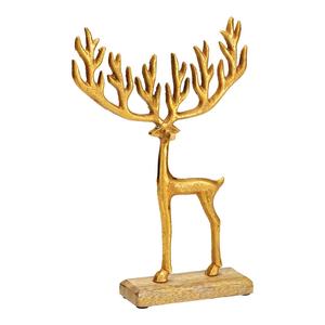 Diseño martillado del fabricante de confianza Reno dorado Decoraciones navideñas Tamaños 6,1x3,9 pulgadas - Product Image 5