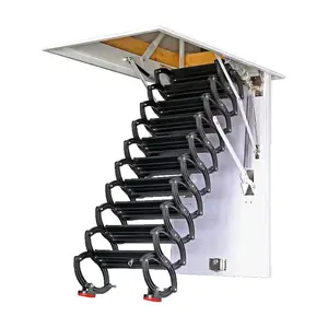 नॉन-स्लिप लॉफ्ट के साथ एडजस्टेबल मल्टीपोजीशन सीढ़ी टेलीस्कोपिंग सीढ़ी