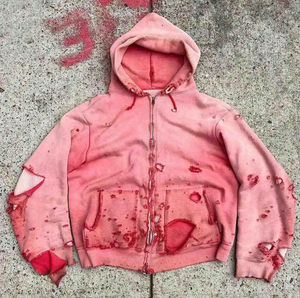 กางเกงสามส่วนของผู้ชายย้อมสีแบบเรียบๆสำหรับฤดูหนาววินเทจผ้าบ็อกซี่ซีดจาง - Product Image 2