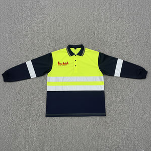 Camisas de Seguridad de Alta Visibilidad ANSI Clase 2, Manga Larga, Poliéster, Dos Tonos Reflectantes, para Hombre, con Logotipo Personalizado Impreso y Luz LED Intermitente - Product Image 6