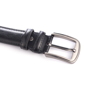 Cinturón de Cuero Genuino Casual para Hombre, Estilo Nuevo, con Patrón Sólido y Hebilla de Aleación - Product Image 5