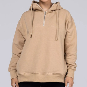 Sudadera con capucha orgánica de media cremallera para hombre, sudaderas con capucha de lana de algodón para hombre, sudaderas personalizadas con capucha, sudaderas con capucha de gran tamaño - Product Image 3