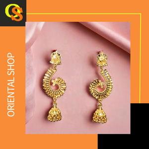 ชุดต่างหู2024พร้อมดีไซน์หรูหราเครื่องประดับต่างหูชุบทอง22CT สำหรับผู้หญิงที่สวมใส่โดยผู้ส่งออก - Product Image 6