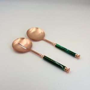 Juego de Cubiertos de Acero Inoxidable Hechos a Mano con Acabado de Cobre de Alta Calidad para Restaurante, con Mango de Resina, para Bodas - Product Image 3