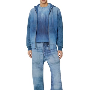 Jeans et sweats à capuche pour hommes en coton 100% à l'aspect délavé, confortables et tendance, logo personnalisable, quantité en gros, best-seller au Pakistan - Product Image 5