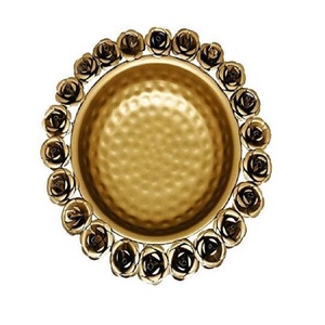 เซ็ต urli โลหะสีทองแบบอินเดียสามชิ้นพร้อมขาตั้งตกแต่งสินค้าขาย urli ชุดสามชิ้น - Product Image 4