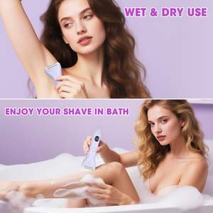 Kit de Depilación Corporal Eléctrico para Mujer, Recargable, Resistente al Agua, Indoloro, para Rostro, Pubis, Brazos, Piernas, Axilas y Zona del Bikini - Product Image 3