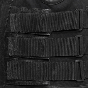 Custom Hot Leathers Men's USA Made Extra <b>Long</b> Back Premium Steerhide Motorcycle Biker Leather <b>Vest</b> Protective Tactical <b>Vest</b> - Product Image 3