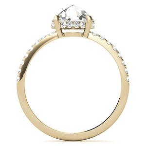 Anillo de compromiso de diamantes cultivados en laboratorio de corte rosa de oro macizo de 14 quilates de tendencia de alta venta para regalo de aniversario de boda y fiesta - Product Image 6