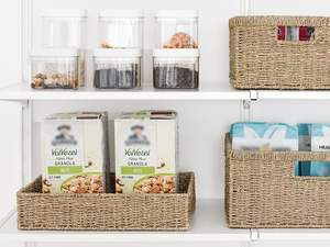 Grands paniers de rangement polyvalents, paniers en jonc de mer pour étagères, paniers à papier toilette tissés à la main - Product Image 4