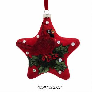 Adornos Navideños de Cristal Rojo Clásicos Hechos a Mano de Lujo, Bolas Brillantes y Decoraciones Colgantes para las Fiestas - Product Image 2