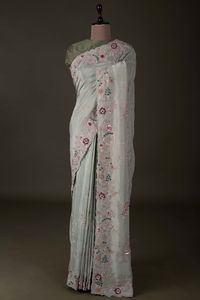 Excellente qualité Broderie Codding et paillettes Travail Party Wear Saree pour les femmes disponibles au prix de gros - Product Image 3