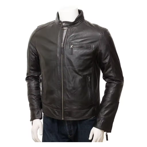 2025 chaquetas de cuero de motociclista de piel de oveja auténtica para hombre de alta calidad personalizadas, chaqueta de invierno de cuero puro - Product Image 3