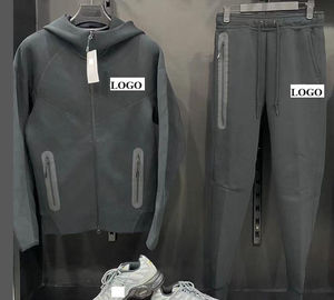 Chándal de Invierno para Hombre, Talla Grande, 100% Algodón, con Cierre y Logotipo Personalizado, Alta Calidad - Product Image 5