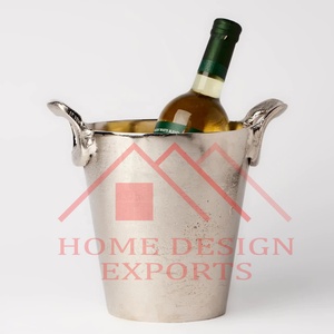 Refroidisseur de vin de seau à glace en aluminium de finition d'or de table pour la boisson avec le logo adapté aux besoins du client acceptent le nouveau best-seller de refroidisseur de vin - Product Image 5