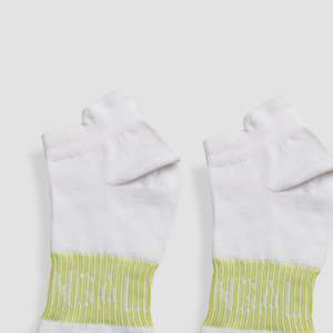 Chaussettes courtes Swift avec logo personnalisable, broderie jacquard, imprimé, antibactériennes et de haute qualité, disponibles en blanc - Product Image 4