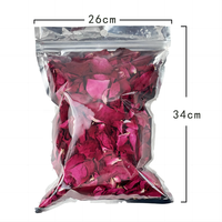 150 g/sac lait beauté roses naturelles pétale bain bali fleurs pour spa carrosseries vente en gros salle de bain sachets de fleurs séchées pétale de rose