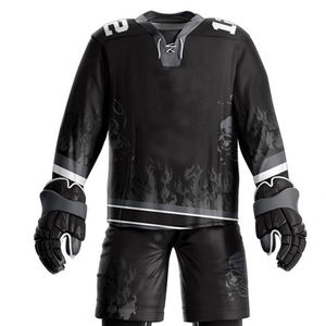 100% poliéster hecho en fábrica uniformes y camisetas de hockey sobre hielo personalizados ropa deportiva precio barato uniformes de hockey sobre hielo - Product Image 4