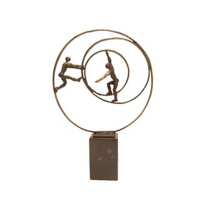 Escultura de metal estatua humana precio asequible para la decoración del hogar Decoración interior y exterior del fabricante indio. - Product Image 3