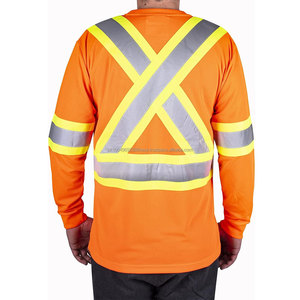 Camisetas de Manga Larga de Alta Visibilidad Hechas en Pakistán, Logotipo Personalizable, Estilo Jugador, Ropa de Seguridad Reflectante Impermeable, Colores Sólidos - Product Image 5