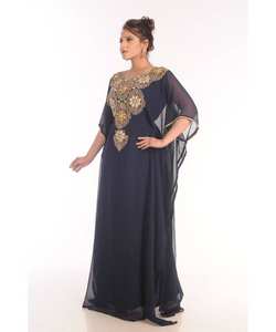Dubai caftán marroquí modesto árabe Abaya Maxi vestido de novia con cuentas a mano ropa de fiesta elegante Jellabiya piso bordado ODM - Product Image 2