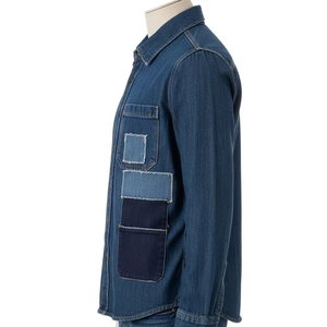 Eco Friendly Woven Denim <b>Patches</b> Cotton Polyester Blend Durable Washable Custom Logo Labels for Jeans Jackets Bags Clothing - Product Image 5