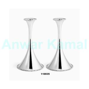 Vente chaude Argent Aluminium Bougeoir Design Moderne Long Bougeoir pour La Maison Salon Chambre à coucher et Bureau Décor - Product Image 5