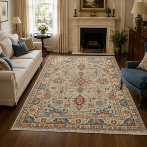 <b>Rug</b> Weavers RW3031 Bidjar Chalk Traditional Washable <b>Rug</b> Dropshipping Wholesale Washable Chenille 10 Sizes - Product Image 2