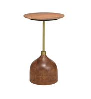 Table basse en métal moderne, faite à la main, écologique, facile à nettoyer, avec base en métal poli, pour salon