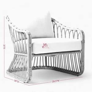 Chaise longue en rotin tissé artisanal chaise en rotin chaise en rotin pour meubles de salon fabriqués au Vietnam - Product Image 2