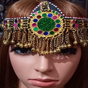 Bijoux traditionnels indiens afghans oxydés, bijoux ethniques afghans en alliage couleur or argent, perles acryliques avec des designs modernes - Product Image 4