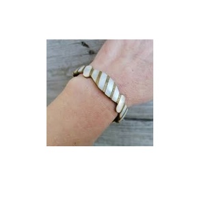 Brazalete de latón nácar, superventas, pulseras para mujer, brazalete Popular de perlas para madre - Product Image 6