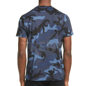 Camiseta Azul de Algodón y Fibra de Bambú para Hombre 2024, Personalizable, Básica, Lisa, Cuello Redondo, Promocional, de Tela de Lona, Secado Rápido y Transpirable, Venta al Por Mayor - Product Image 2