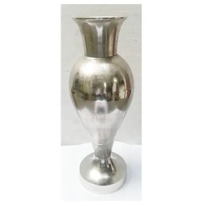 Vase en métal écologique 2026, pot de fleurs léger en aluminium avec placage nickel or, design moderne et luxueux, grande capacité - Product Image 1