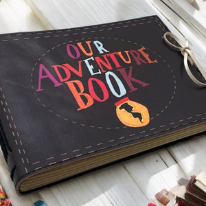 Notre album photo d'aventure, cadeau d'anniversaire, journal de voyage, scrapbook et junk journal, livre de souvenirs fait main, 10x7 pouces - Product Image 2