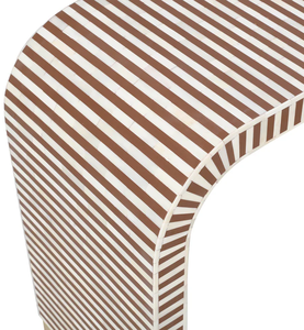 Mesa de consola Blatt de estilo tradicional en color chocolate con incrustaciones de hueso para sala de estar, dormitorio de Hotel o apartamento - Product Image 3