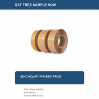 Ruban adhésif PTFE sans colle, thermoscellable au centre, en fibre de verre enduite de PTFE, avec bords adhésifs en silicone acrylique, personnalisable